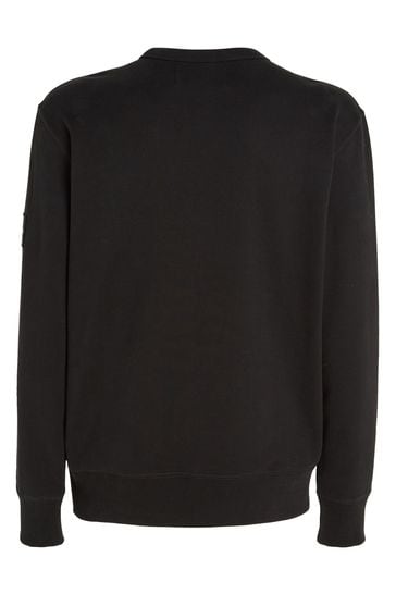Buy Calvin Klein Jeans Monogram Badge Logo Crew Neck Black