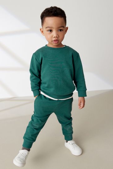 Green Plain Jersey Sweatshirt and Joggers Set (3mths-7yrs)