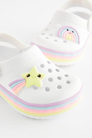 Rainbow platform crocs hotsell
