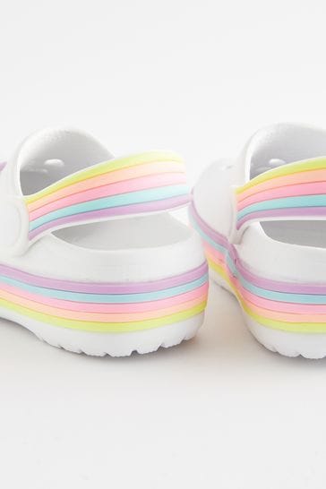 Rainbow platform crocs sale