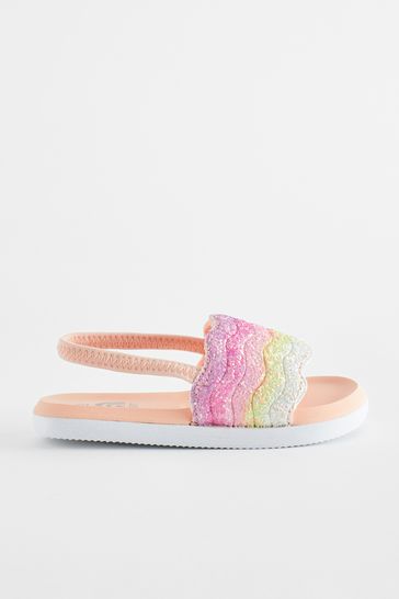 Buy Multi Glitter Rainbow Sliders from Next Kuwait