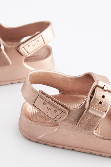 Buy Rose Gold Two Strap Sandals Next