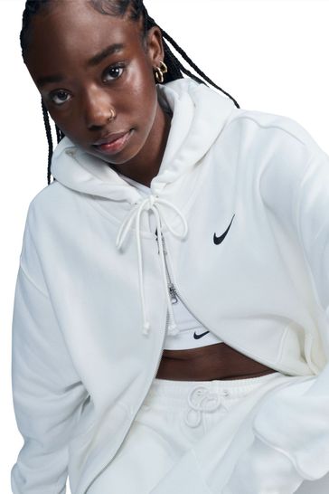 White nike full zip hoodie online