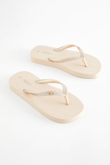 Sparkly flip flops next store