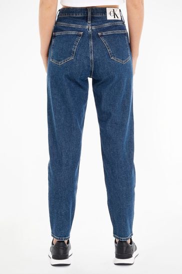 Buy Calvin Klein Jeans Blue Mom Jeans from Next Luxembourg