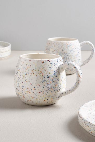 Set of 2 Multi Speckle Speckle Mugs