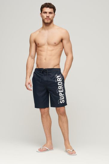 Superdry Blue Sportswear Board Shorts