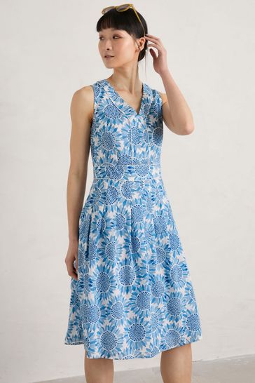 Buy Seasalt Cornwall Blue Sleeveless Villa Garden Dress from Next