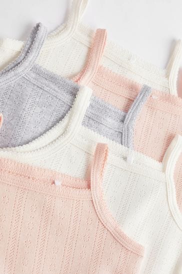 Light Pink Baby Strappy Vest Bodysuits 5 Pack