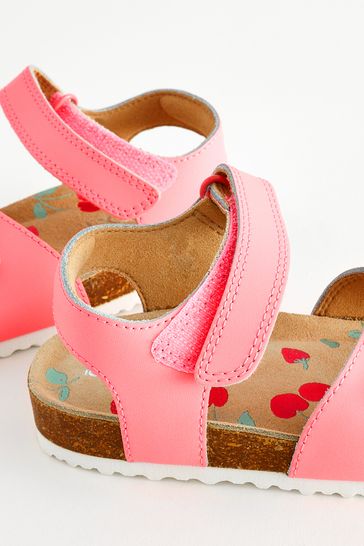 Buy Neon Pink Corkbed Buckle Sandals from Next Kuwait