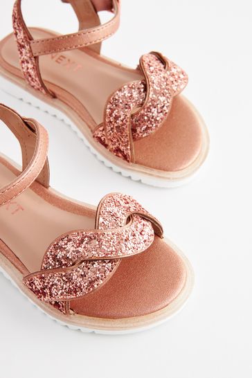 Buy Rose Gold Glitter Occasion Sandals from Next Netherlands