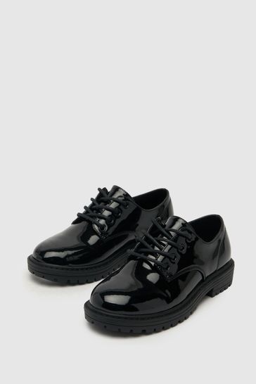 Buy Schuh Black Lychee Lace Shoes from Next Saudi Arabia