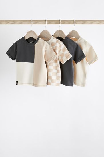 Monochrome Baby Short Sleeve T-Shirts 4 Pack