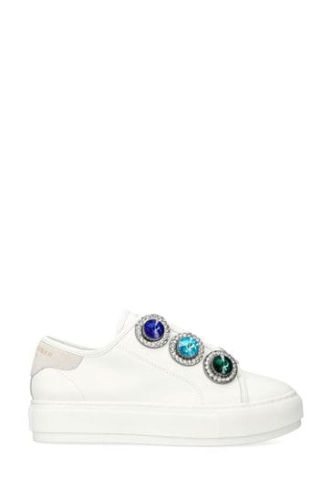 Buy Kurt Geiger London Laney Octavia White Trainers from the Laura