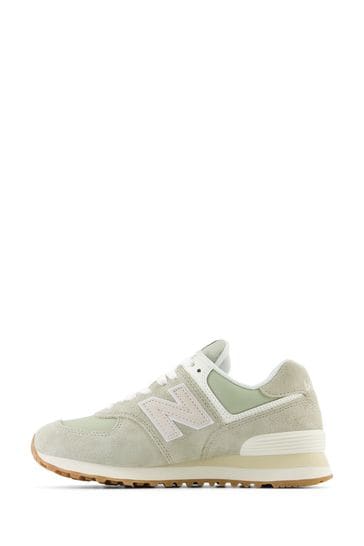 New balance 574 new arrivals mint green trainers
