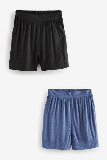 Blue/Black Pull-on Shorts 2 Pack