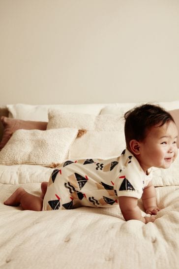 Blue Whale Jersey Baby Rompers 2 Pack