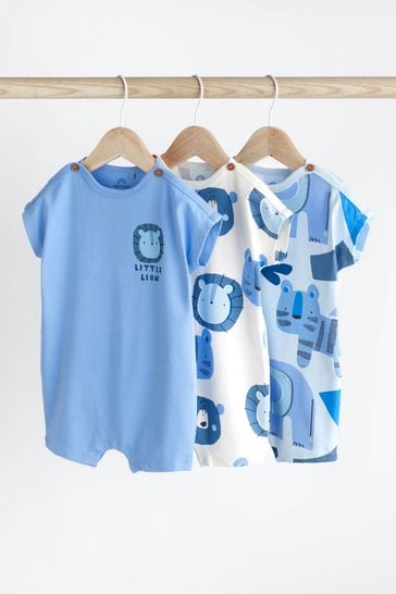Blue Character Baby Jersey Rompers 3 Pack