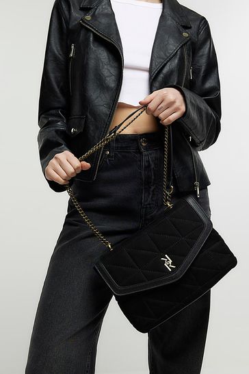 Buy River Island Black Suedette Tassel Shoulder Bag from Next Ireland