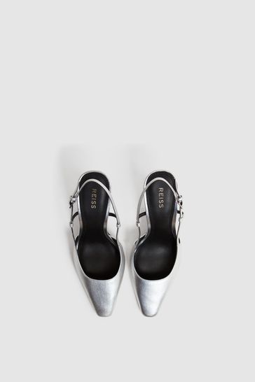 Metallic slingback heels online