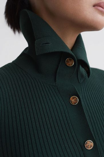 Reiss dark new arrivals green dress