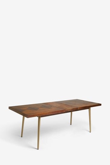 Buy Dark Mango Wood Lloyd 6 to 10 Seat Extending Dining Table from