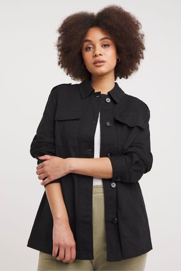 Black sale utility jacket