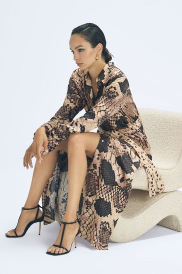 Reiss snake print dress top