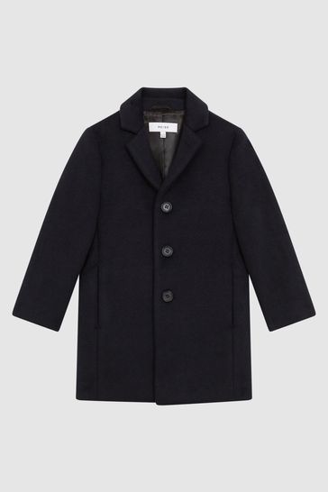 Buy Reiss Navy Gable 3 9 yrs Single Breasted Epsom Overcoat from Next Denmark
