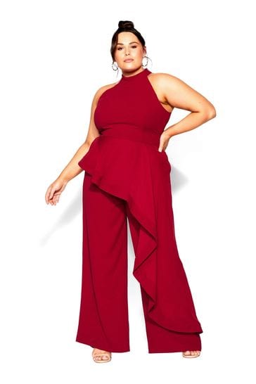 City Chic Red Jumpsuit