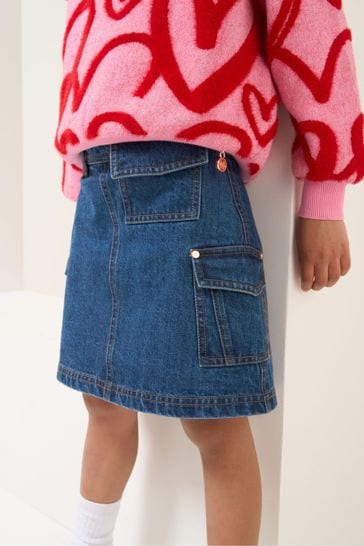 Blue cargo skirt online