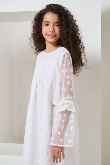 Buy Angel Rocket Lace Bell Boho White Dress from the Laura