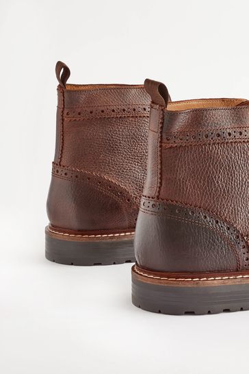 Buy Brown Modern Heritage Brogue Boots from Next Germany
