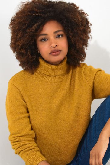 Buy Joe Browns Yellow Turtle Roll Neck Jumper Style Sweater from