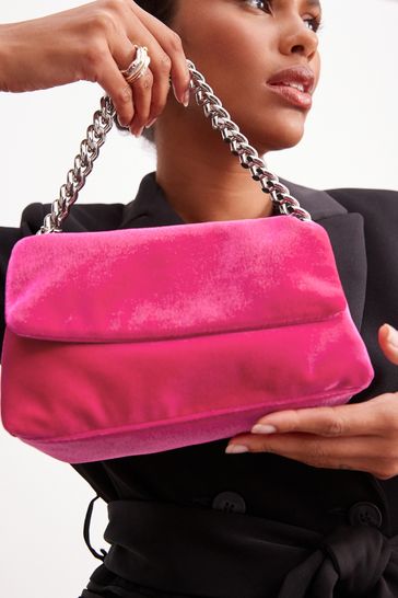 Velvet chain bag outlet