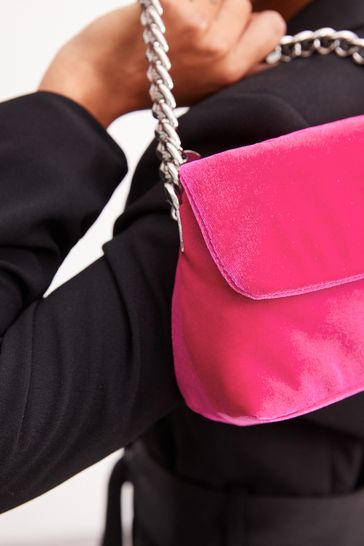 Velvet chain bag outlet