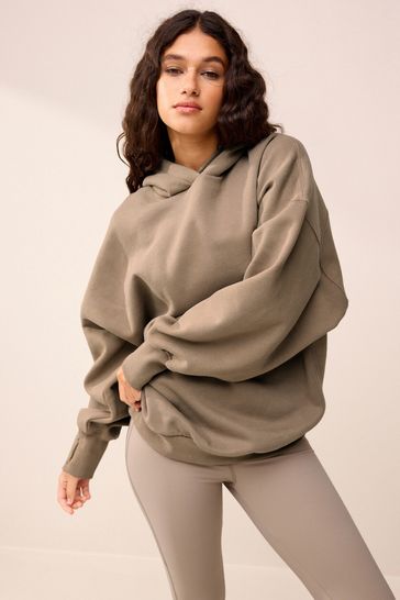 Longline discount grey hoodie