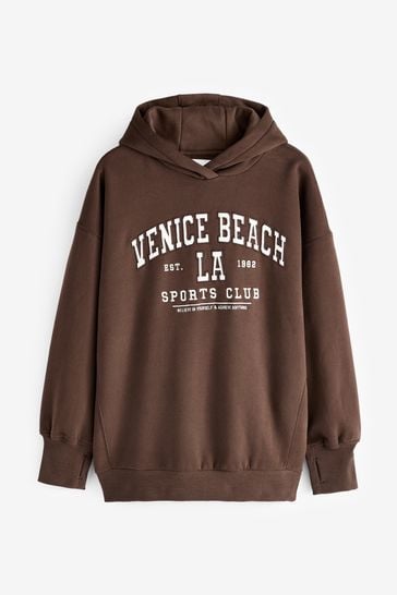 Longline sales sports hoodie