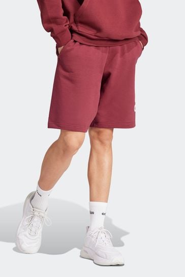 adidas Red Sportswear Essentials Big Logo French Terry Shorts