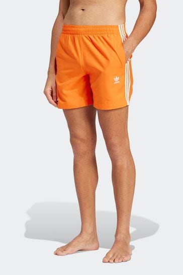 adidas Orange Originals Adicolor 3 Stripes Swim Shorts