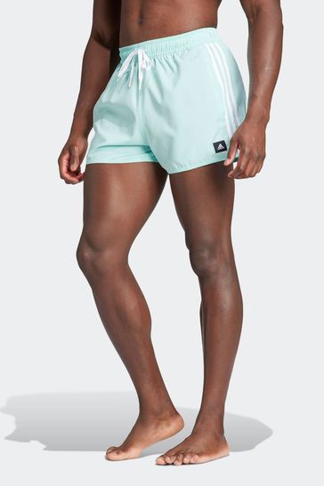 adidas Green 3-Stripes CLX Very Short Length Swim Shorts