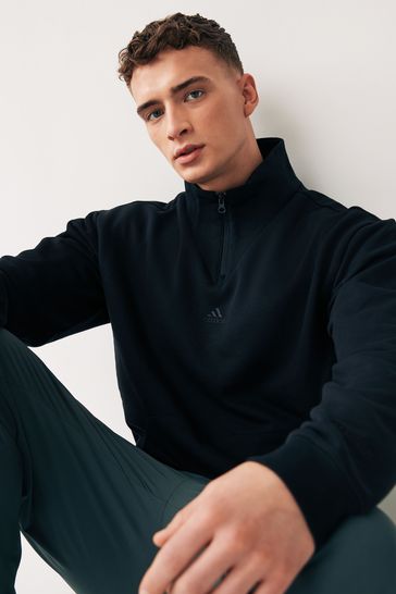 Buy adidas Black Sportswear All Szn Fleece 1 4 Zip Sweatshirt from