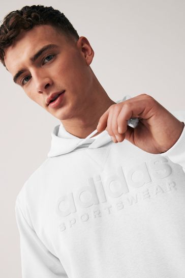 Adidas white mens hoodie store