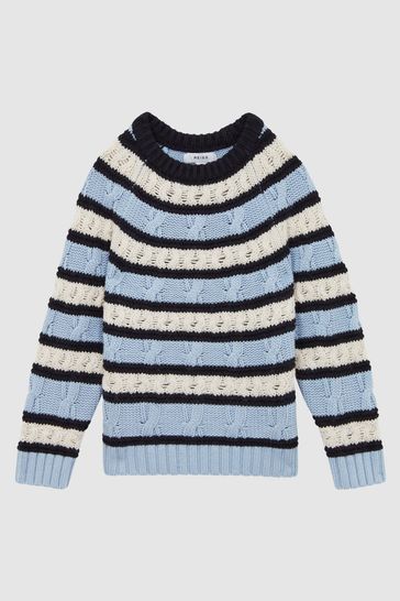 Blue striped jumper on sale