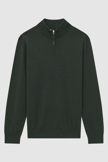 Half zip funnel neck jumper shop