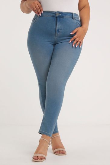 High waisted best sale slim leg jeans