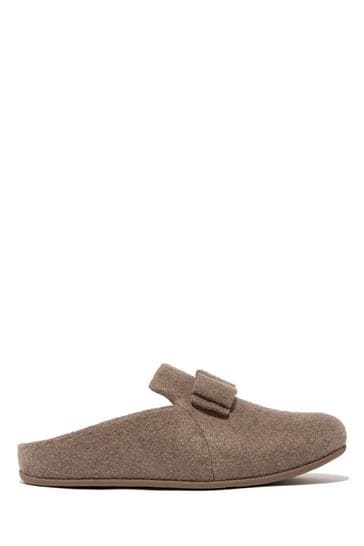 Buy FitFlop Grey Chrissie II Haus Bow Felt Slippers from Next Austria