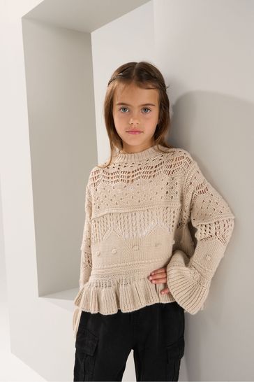 Cropped frill jumper outlet