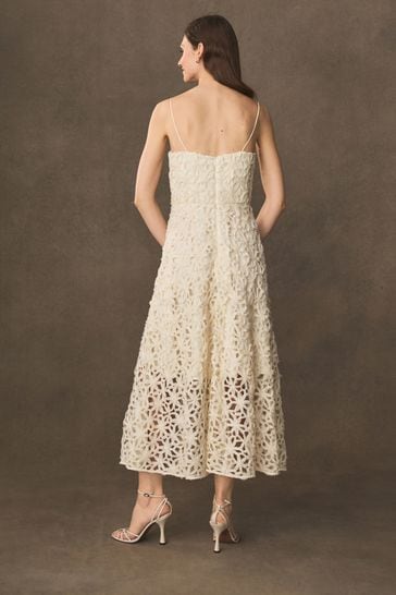 Ivory lace overlay dress top