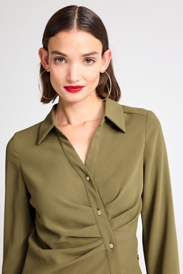 Khaki green shirt womens shop